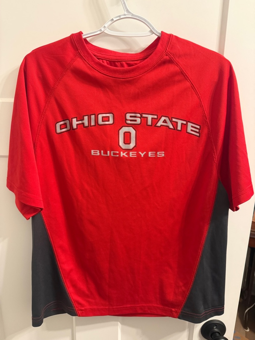 J. America Red and Gray Ohio State Buckeyes Athletic Shirt